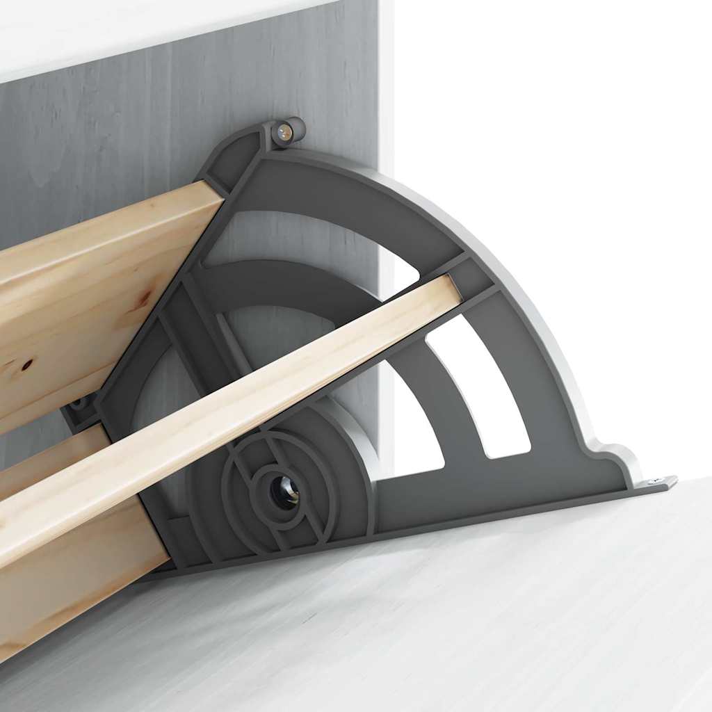 vidaXL Ντουλάπα Παπουτσιών Λευκό 85 x 35 x 108 εκ Μασίφ ξύλο πεύκου