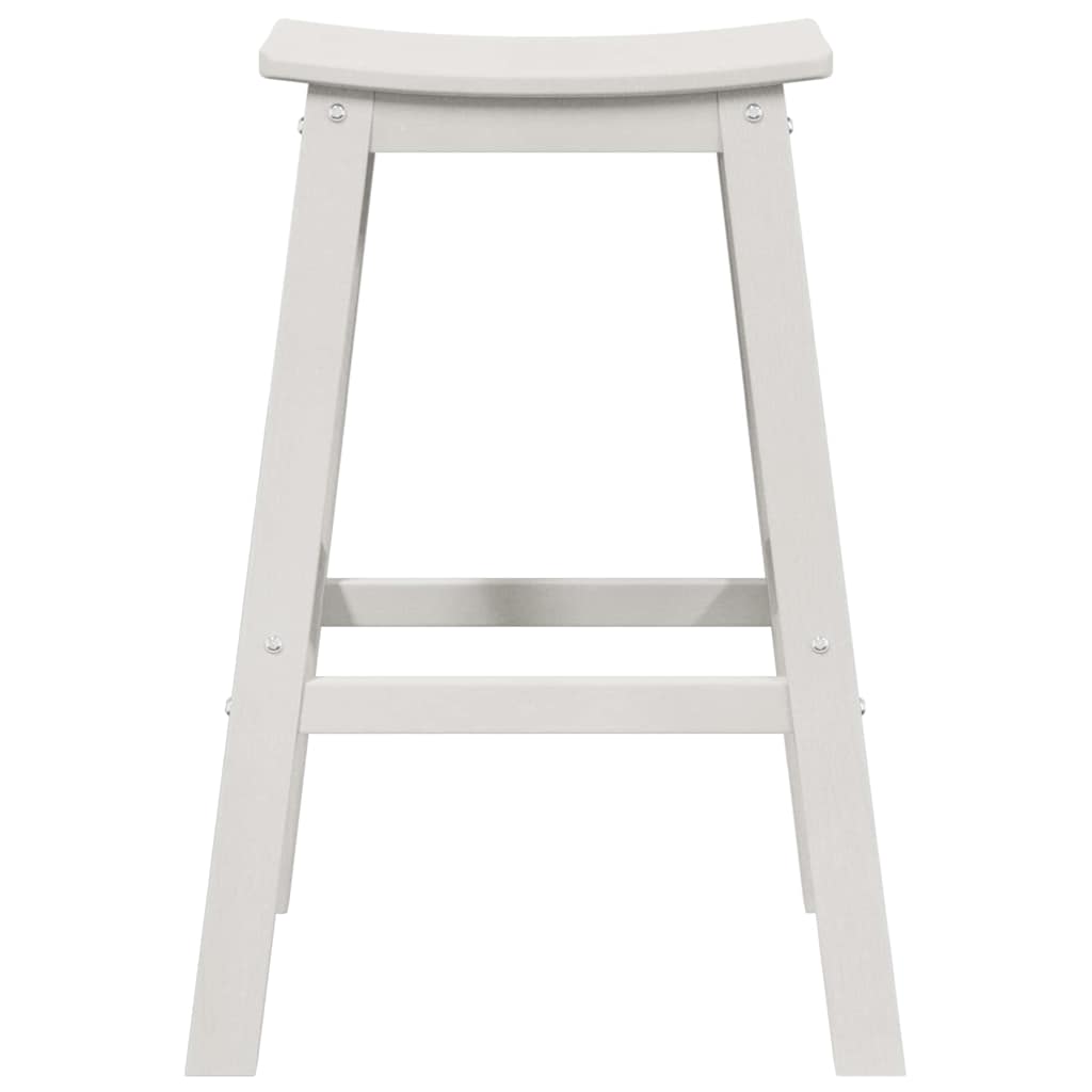 vidaXL Μπαρ σκαμπό 2 pcs Λευκό 52 x 43 x 73,5 εκ HDPE