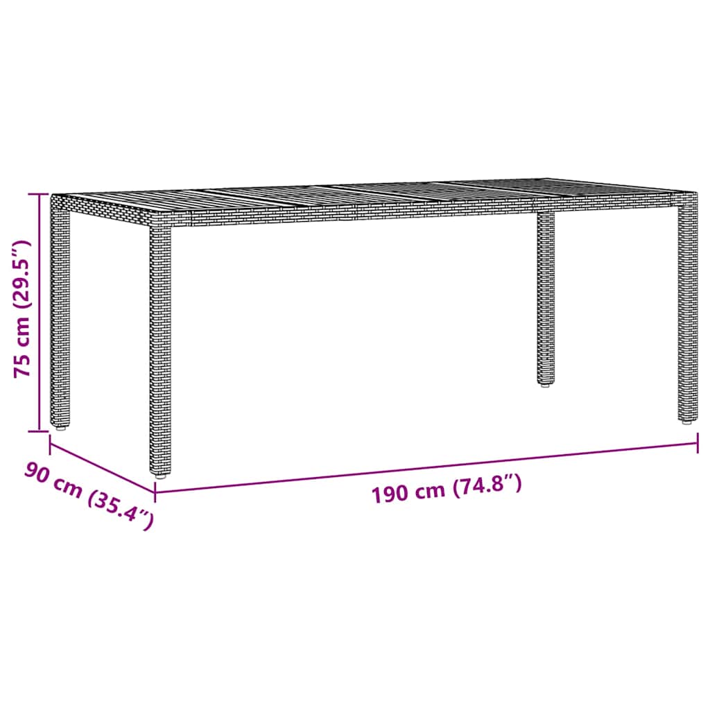 vidaXL Σετ Κήπου 9 Τεμαχίων με Μαξιλάρια Μαύρο Πολυ Ρατάν