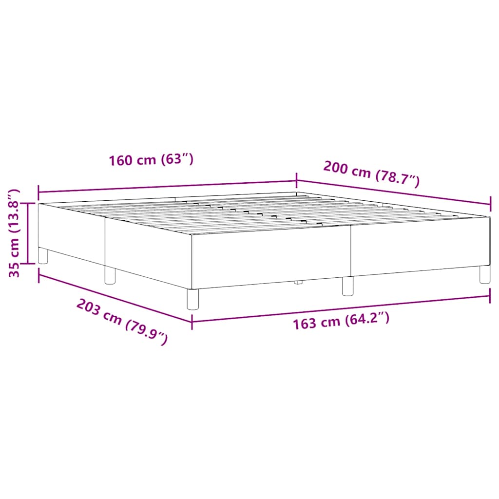 vidaXL Κρεβάτι με ελατήρια Γκρι Πράσινο 160 x 200 cm