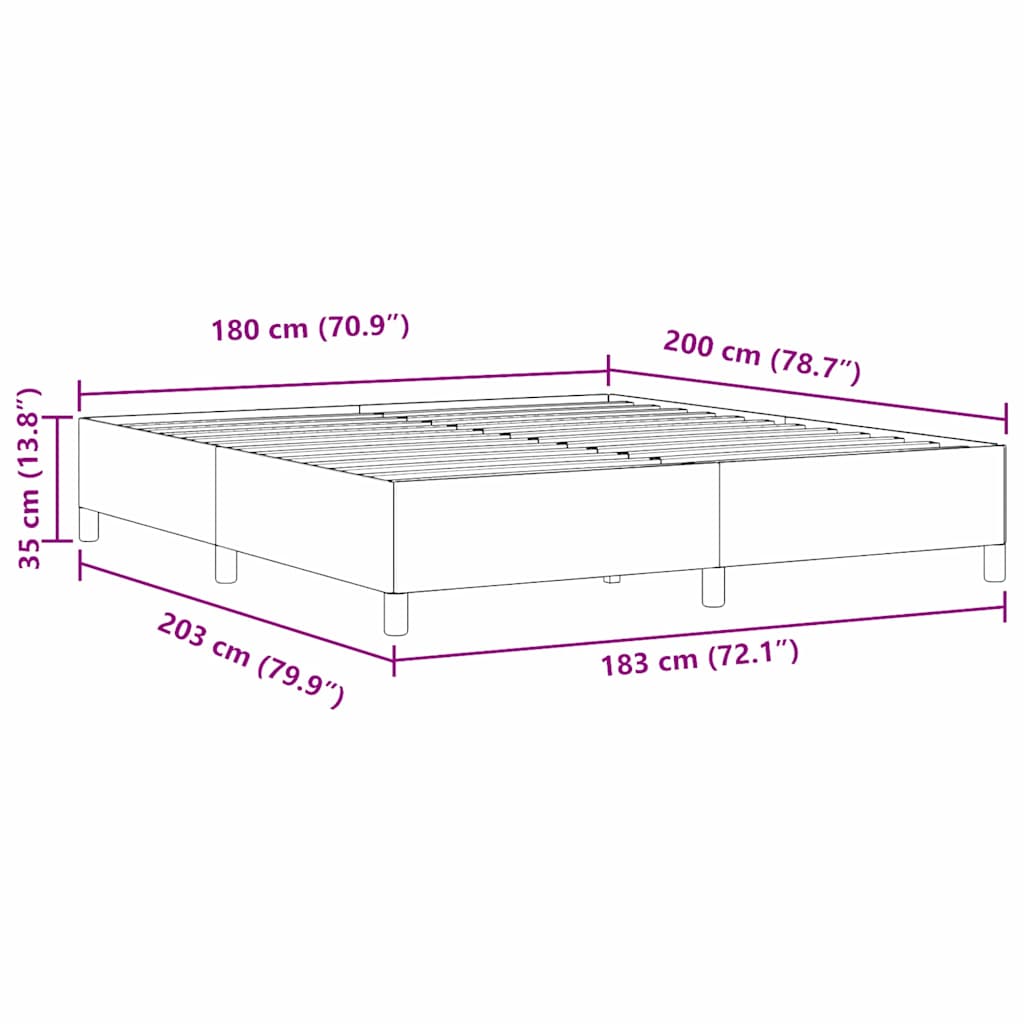 vidaXL Κρεβάτι με ελατήρια Ανοιχτό γκρι 180 x 200 cm