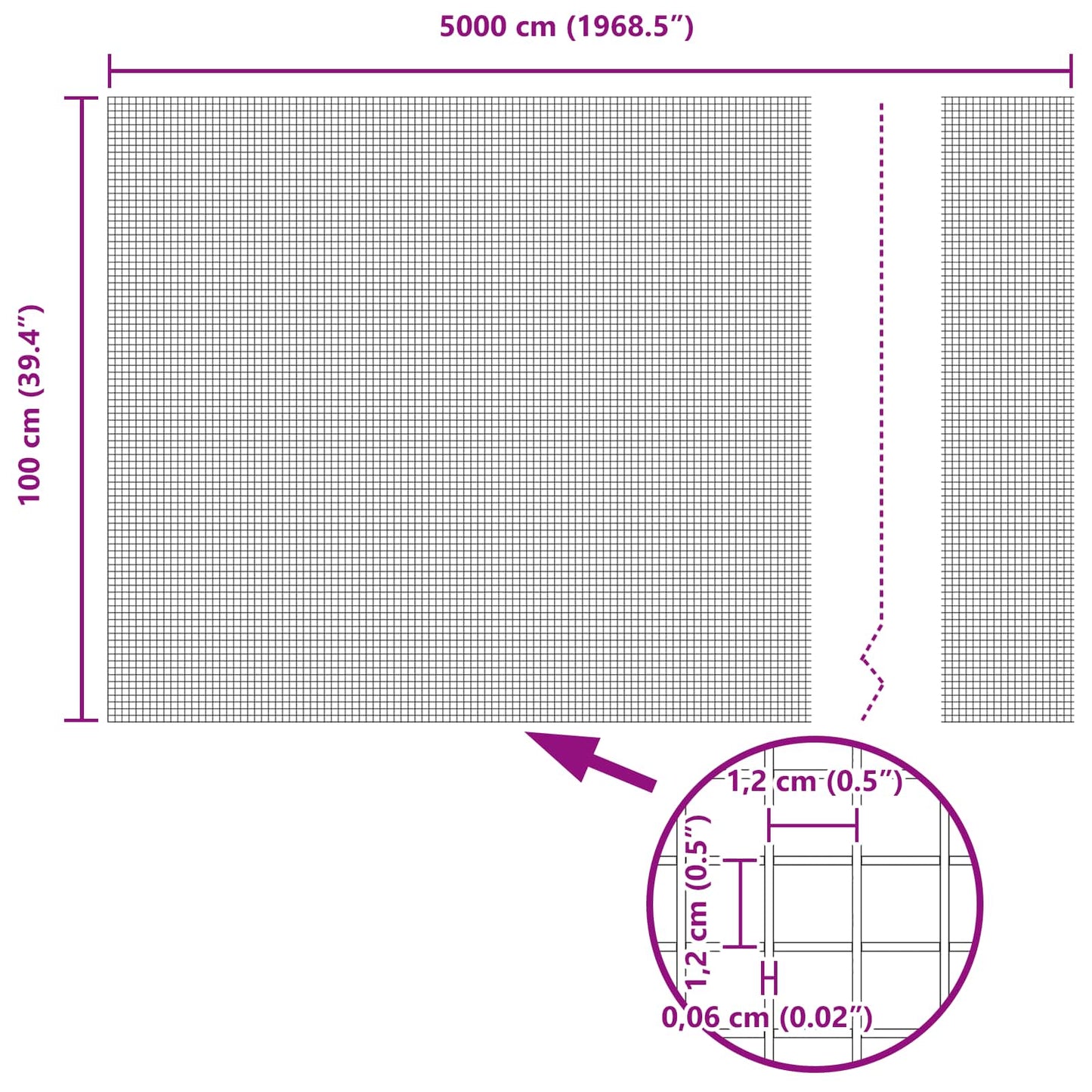 vidaXL Συγκολλητός φράχτης από σύρμα Ασημί 1 x 50 m