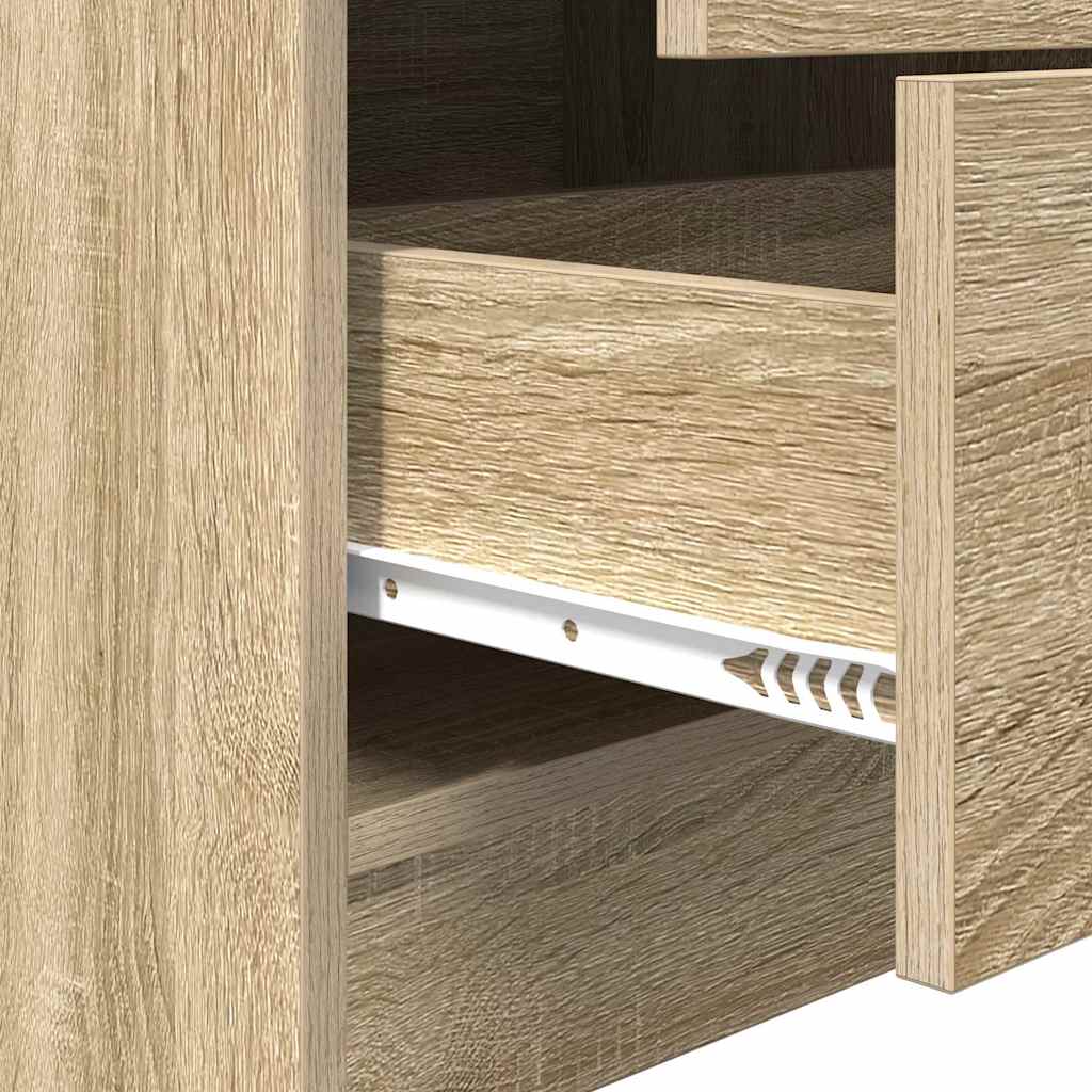 vidaXL Γραφείο με αποθηκευτικό χώρο 2 pcs Δρύς Sonoma 80 x 50 x 76 εκ.