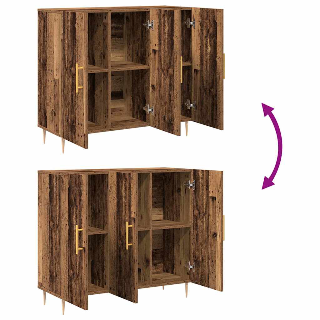 vidaXL Πλαϊνό γραφείο Παλαιό ξύλο 90 x 34 x 80 εκ. Επεξεργασμένο ξύλο