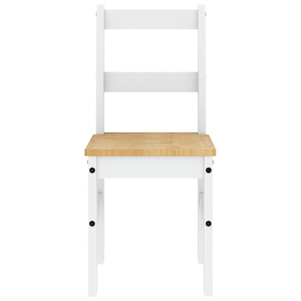 vidaXL Σετ Τραπεζαρίας 4 Τεμαχίων PANAMA από Μασίφ Ξύλο Πεύκου Λευκό