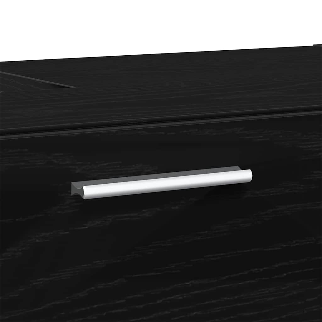vidaXL Ντουλάπι Μπάνιου Μαύρη Οξυά 78 x 37 x 59 cm Επεξεργασμένο ξύλο