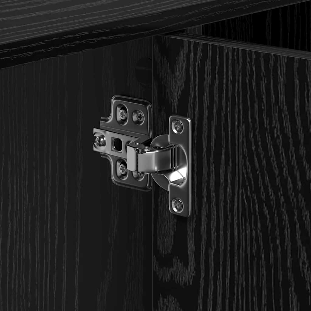 vidaXL Ντουλάπι Νιπτήρα Μαύρη Οξυά 90 x 29 x 55 εκ. Επεξεργασμένο ξύλο