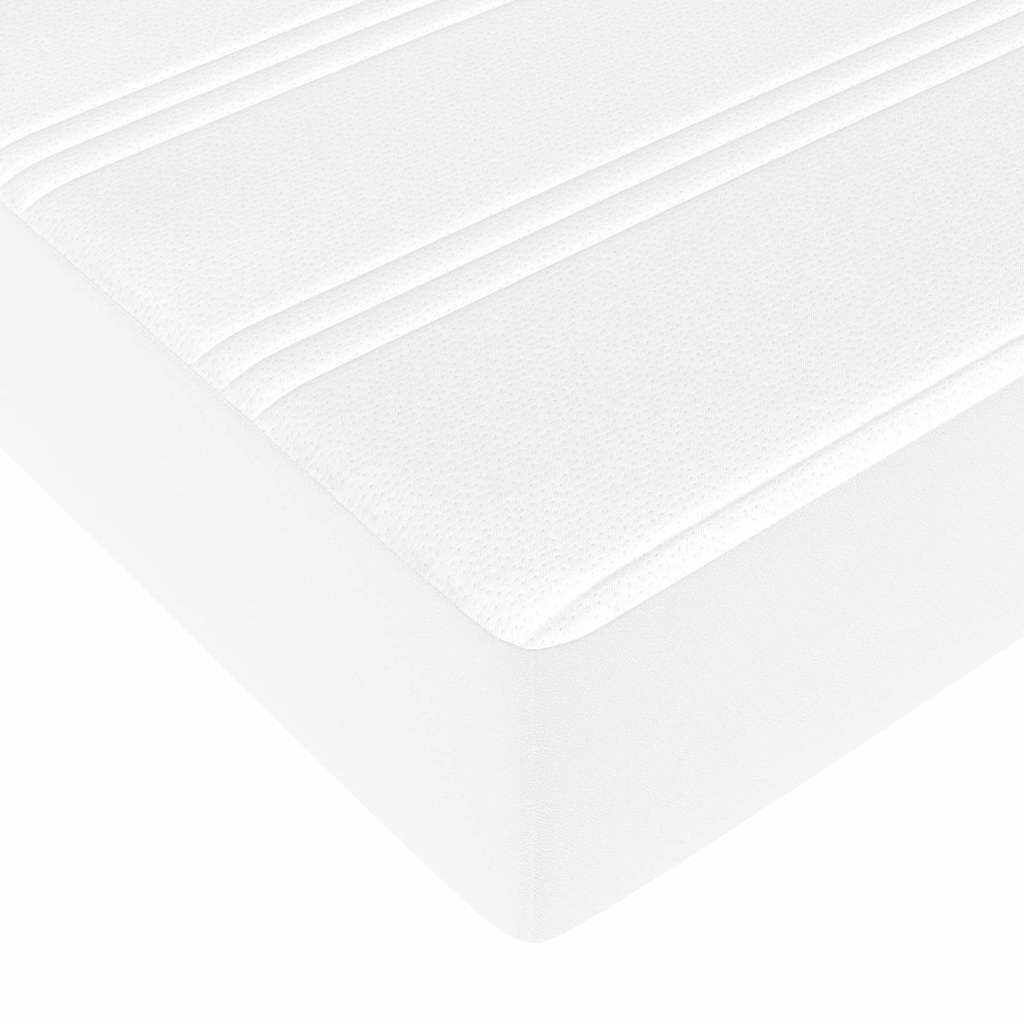 vidaXL Σκελετός Κρεβατιού με στρώμα Λευκό 120 x 200 cm ύφασμα