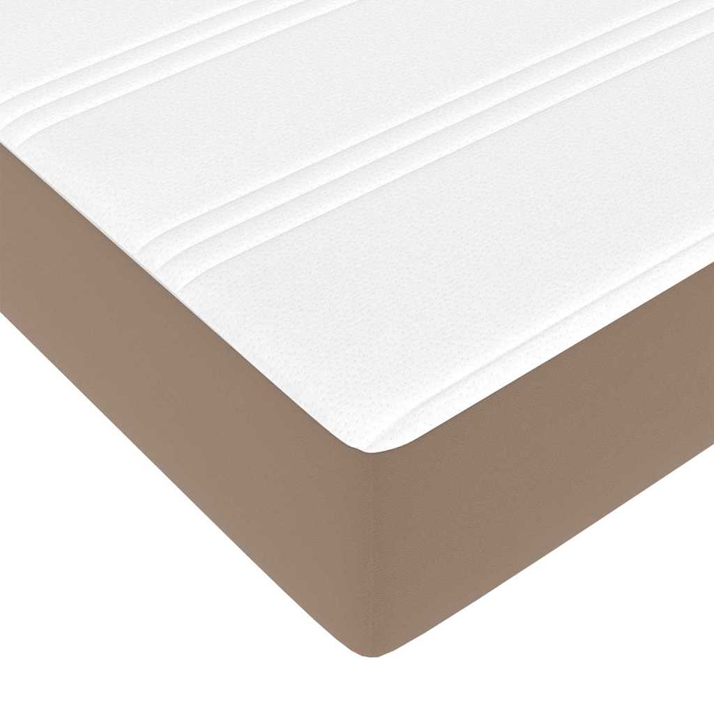 vidaXL Σκελετός Κρεβατιού με στρώμα Καπουτσίνο 180 x 200 cm ύφασμα