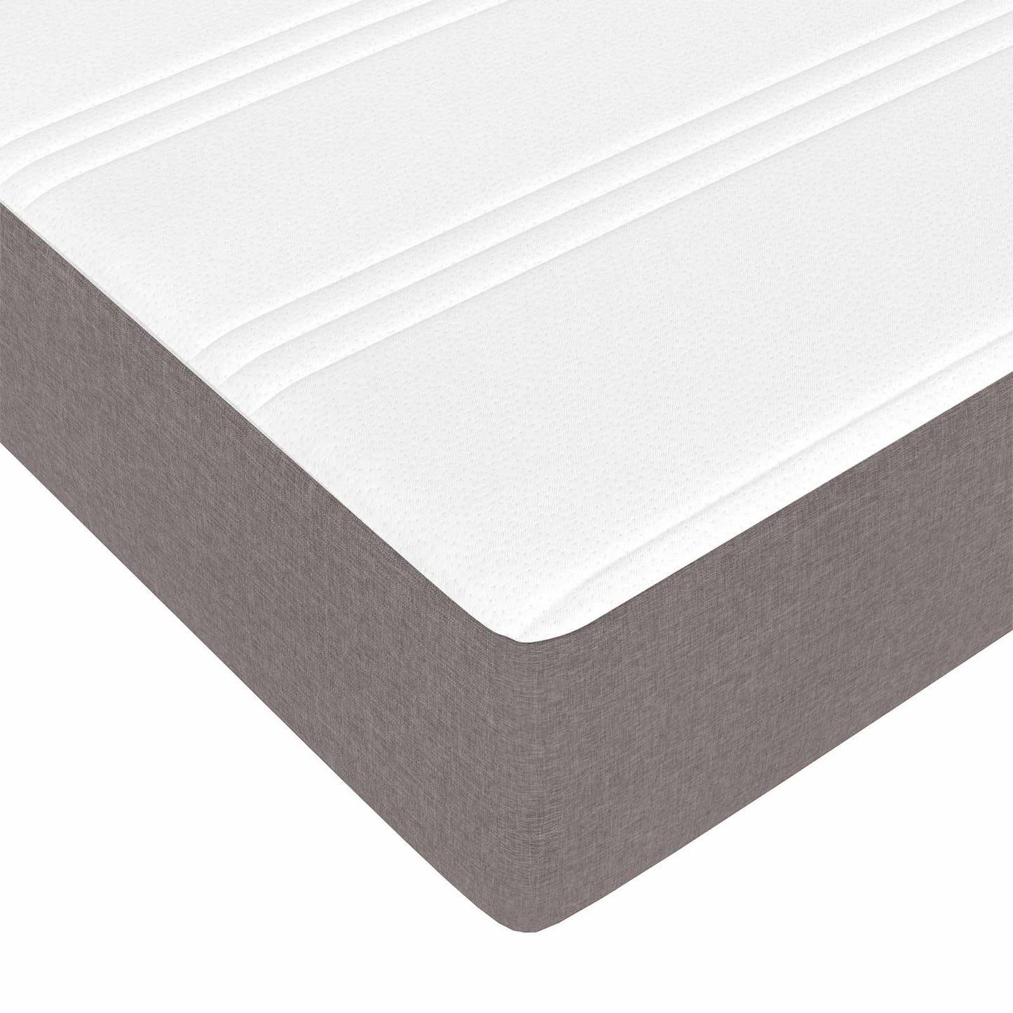 vidaXL Σκελετός κρεβατιού με στρώμα 2 pcs Taupe ύφασμα
