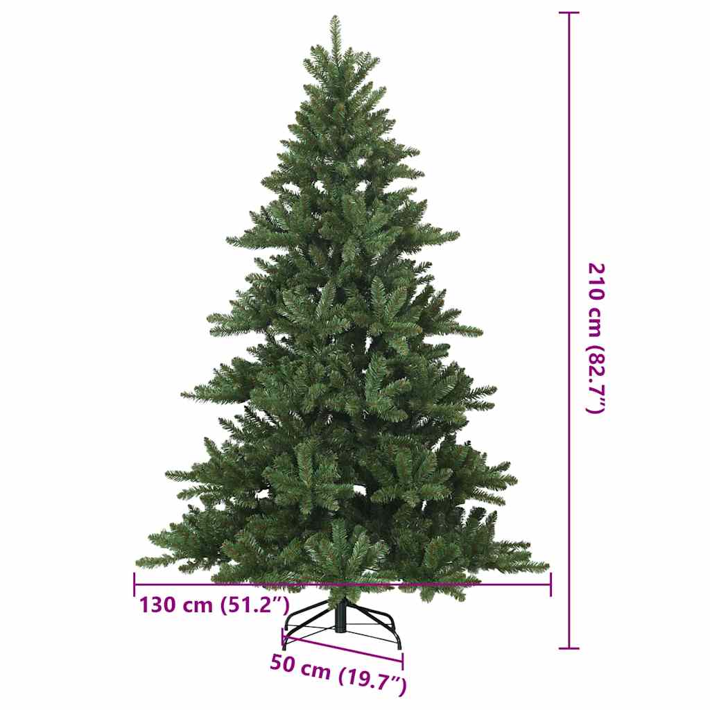 vidaXL Τεχνητό Χριστουγεννιάτικο Δέντρο με Άξονα Πράσινο 210 cm