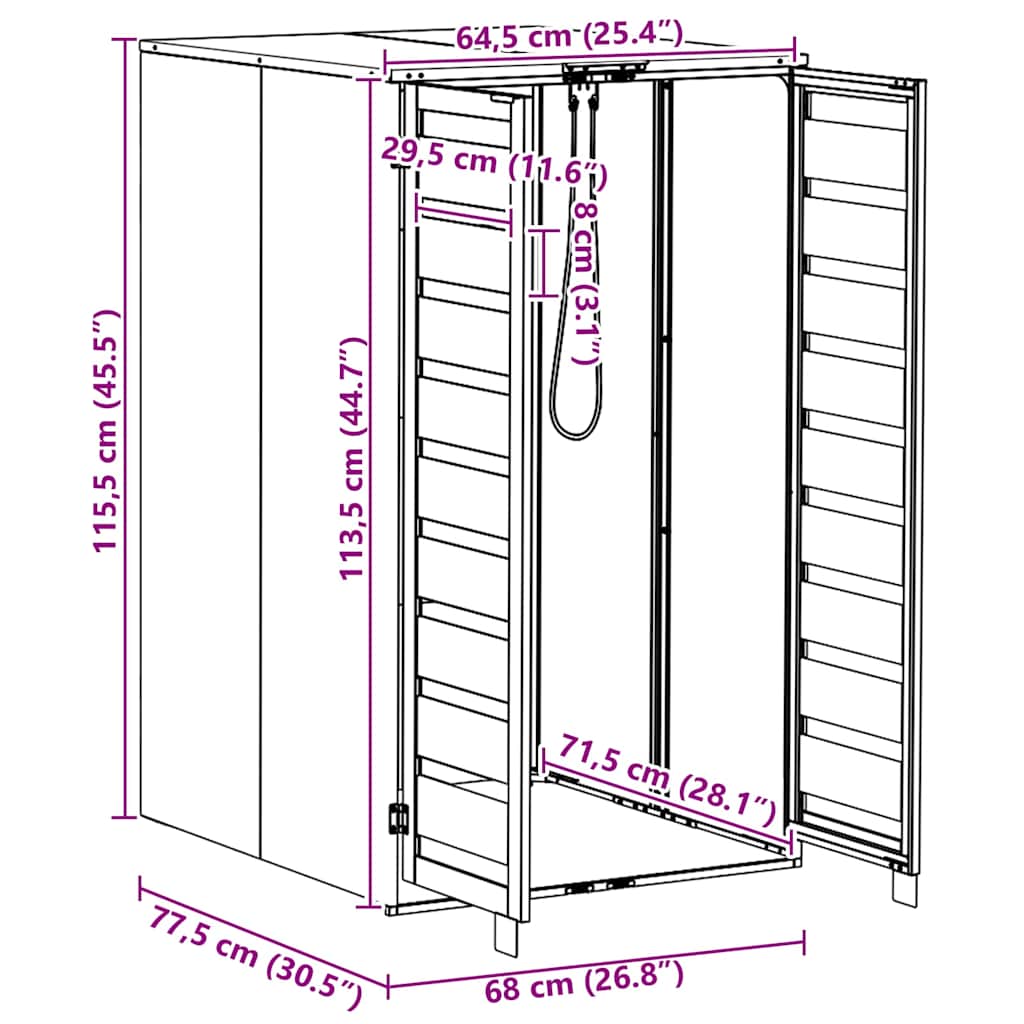 vidaXL Αποθήκευση Κάδου με Καπάκι Αερίου για Κάδο 240L Ανθρακί