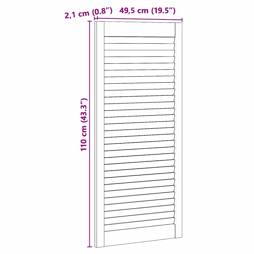vidaXL Πόρτα Ντουλάπας Φυσικό 140.5 x 2.1 x 49.5 cm Μασίφ ξύλο πεύκου