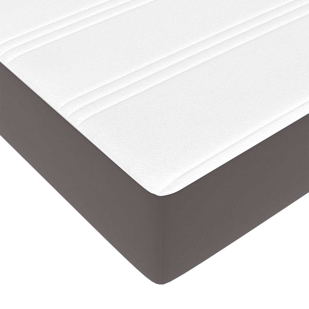 vidaXL Σκελετός Κρεβατιού με στρώμα Γκρι 80 x 200 cm ύφασμα