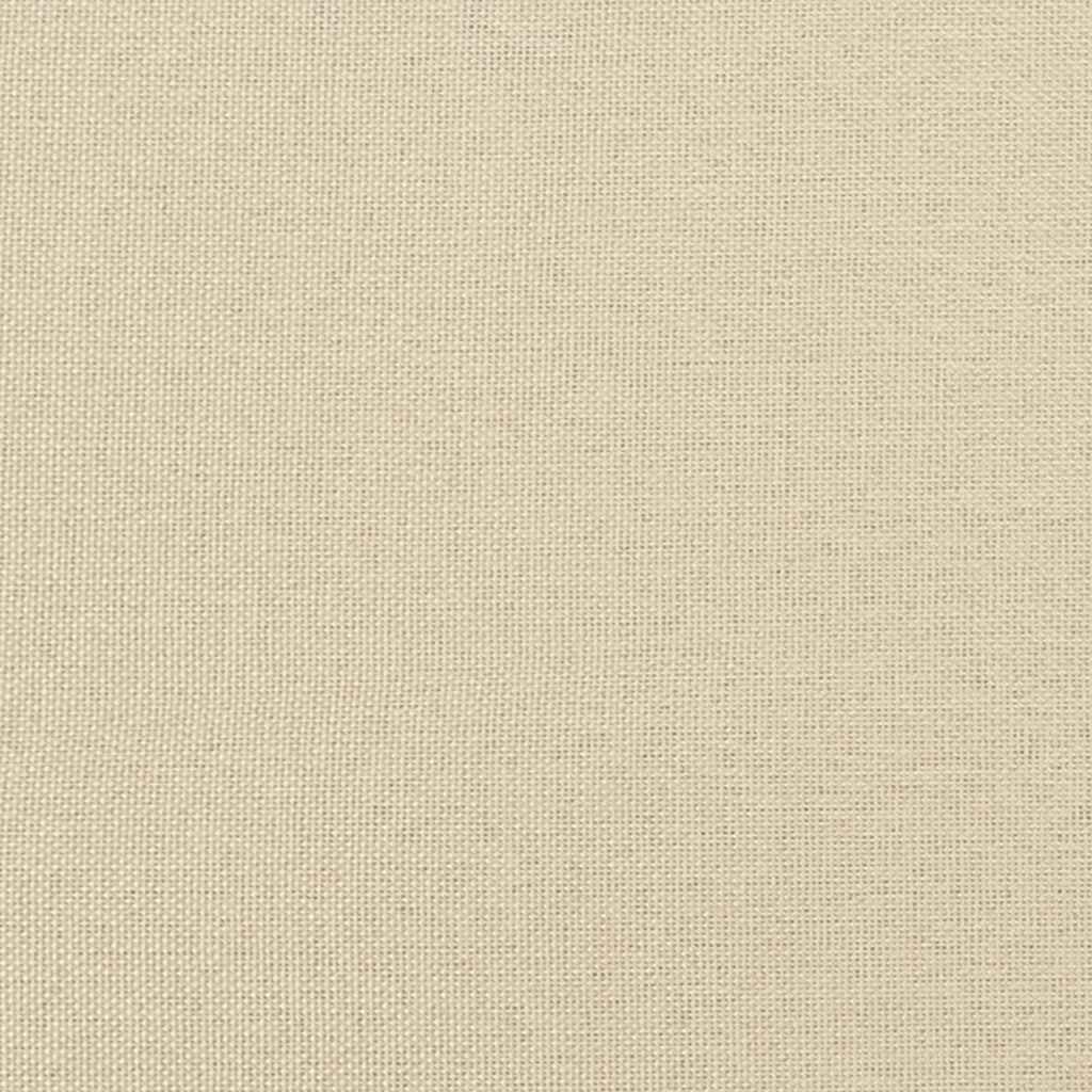 vidaXL Κρεβάτι με ελατήρια με κεφαλάρι Κρεμ 200 x 100 cm ύφασμα