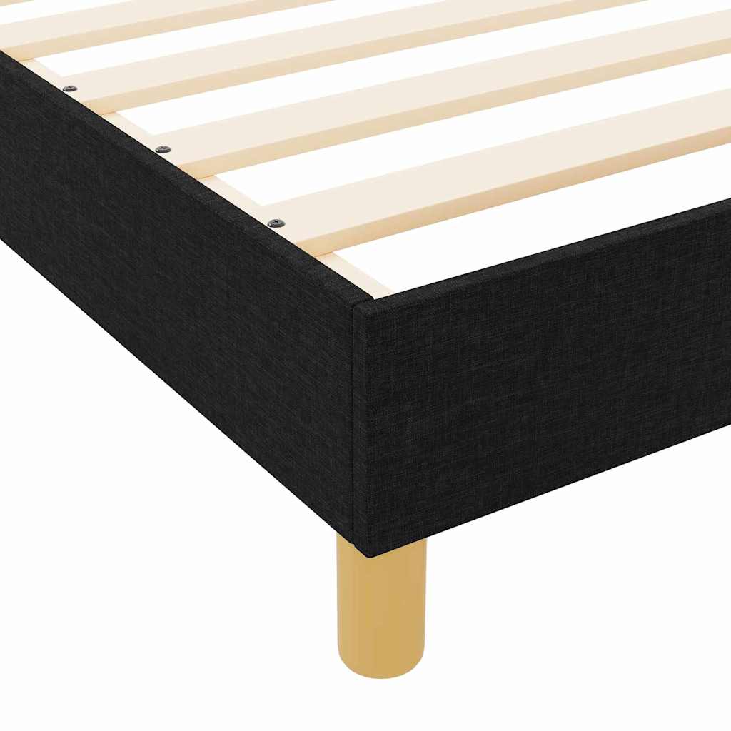 vidaXL Σκελετός Κρεβατιού με κεφαλάρι Μαύρο 120 x 190 cm ύφασμα
