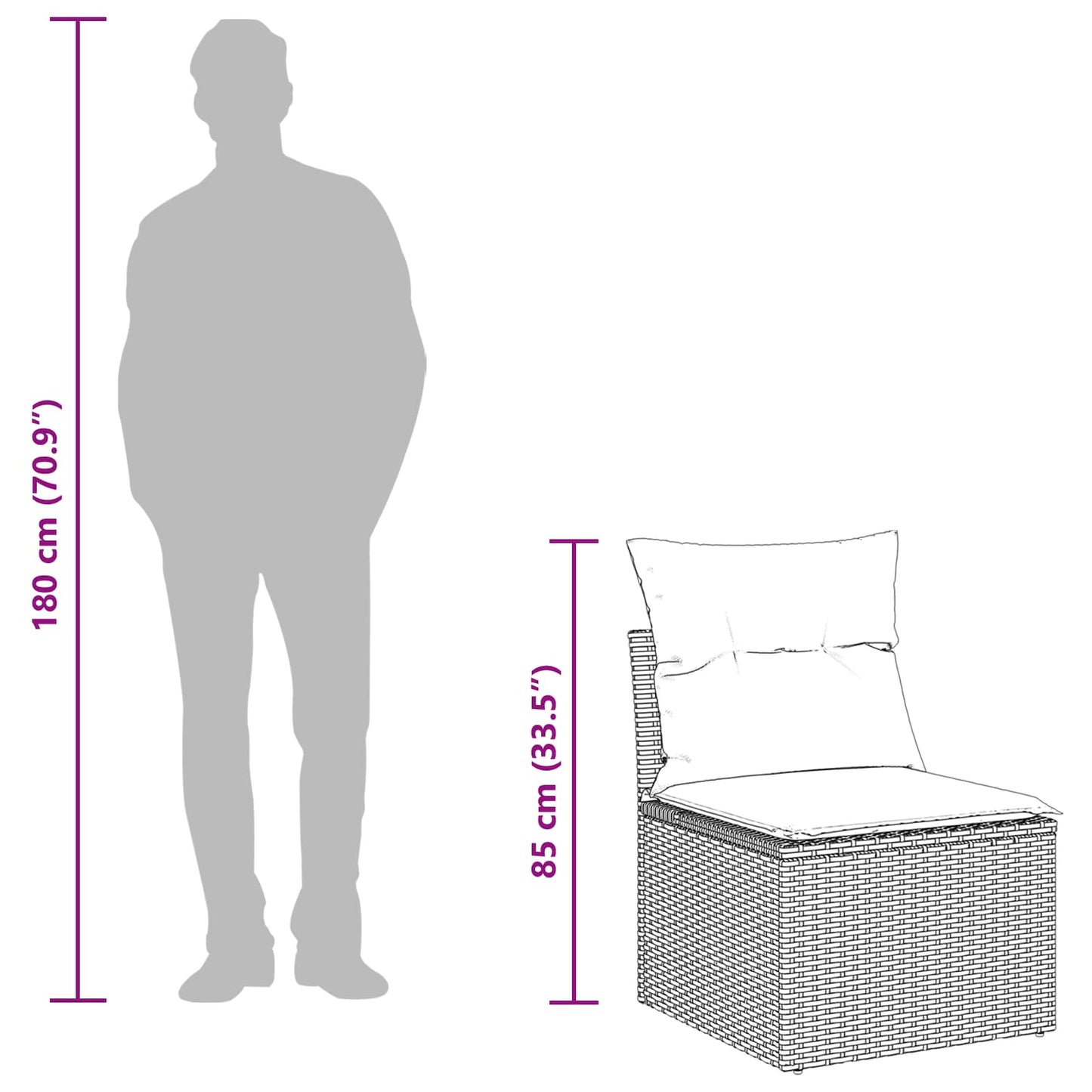 vidaXL Σετ Καναπέ Κήπου με αποθήκευση 10 pcs Μαύρο Πολυ ράταν