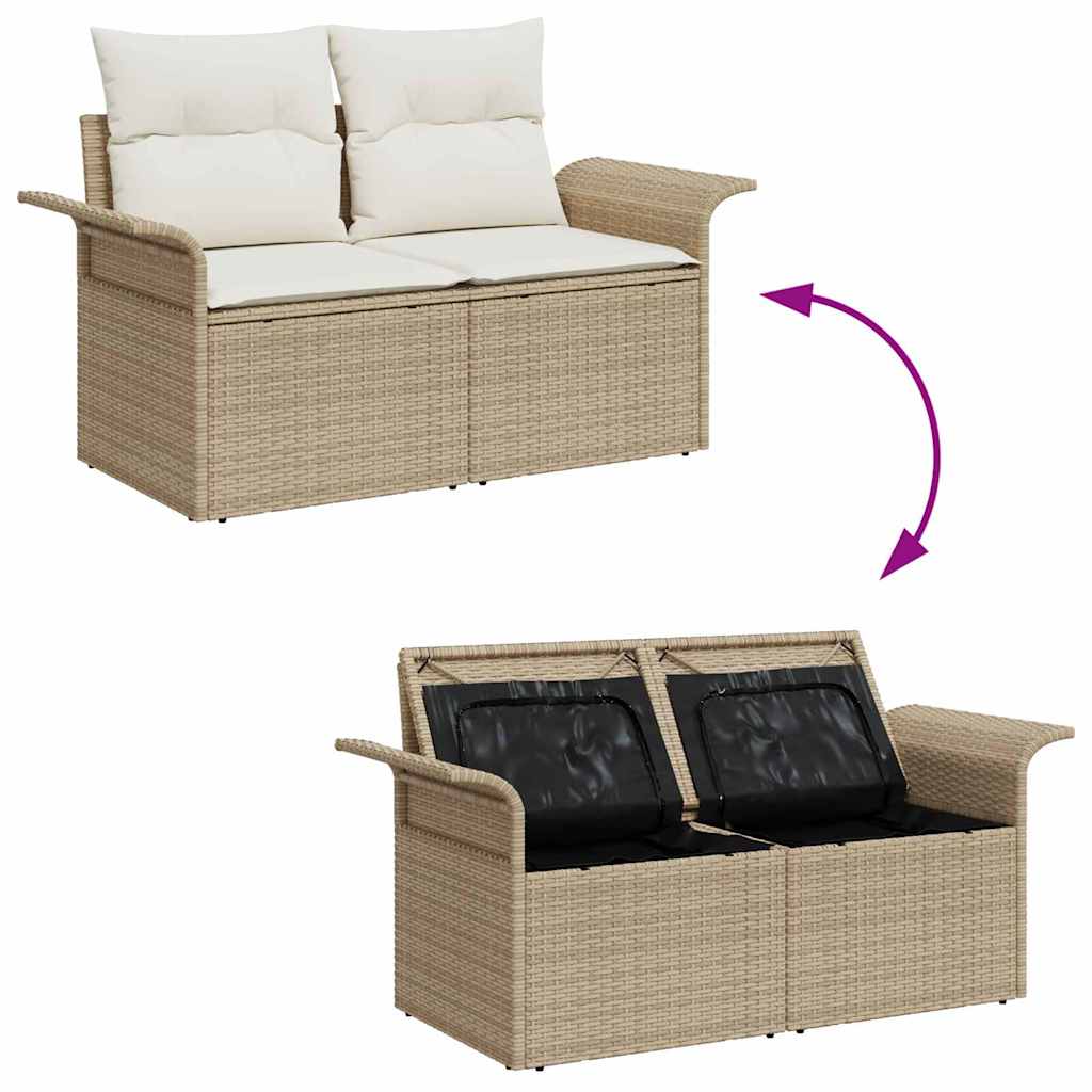 vidaXL Σετ Καναπέ Κήπου 9 τεμ. 8-Αριθμός καθισμάτων Μπεζ και Κρέμα