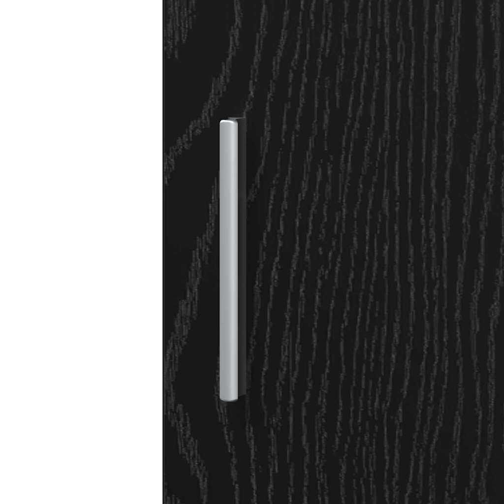 vidaXL Υψηλό Ντουλάπι Μαύρο Ξύλο 30x42.5x185 εκ. Μοριοσανίδα