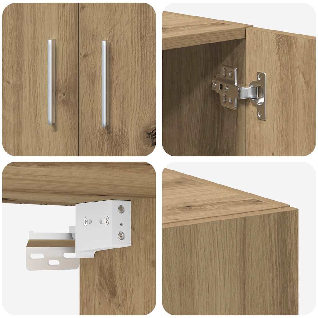 vidaXL Ντουλάπι αποθήκευσης 3 pcs Artisan Oak