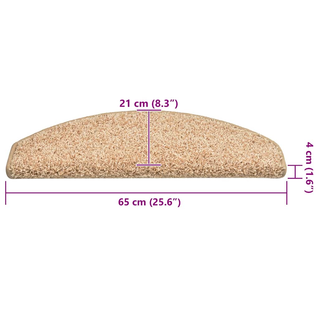 vidaXL Πατάκια για σκάλες 30 τεμάχια Χρυσό 65x21x4 εκ.