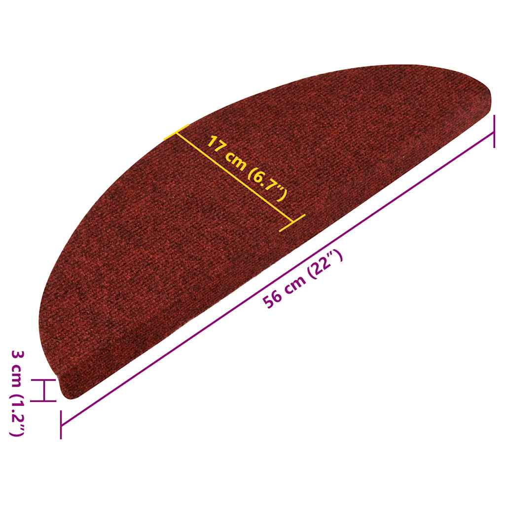 vidaXL Πατάκια Σκάλας Αυτοκόλλητα 30 τεμ. Γκρι 56 x 17 x 3 εκ.