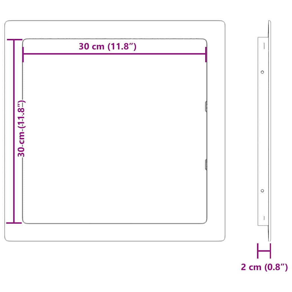 vidaXL Πίνακες Πρόσβασης Λευκό 35 x 35 x 2 εκ. ΑΒΣ Πλαστικό