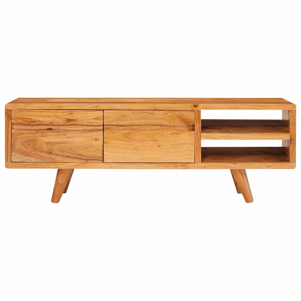 vidaXL Ντουλάπι TV με ράφι Καφέ 110 x 30 x 40 cm Στερεό Ξύλο Ακακίας