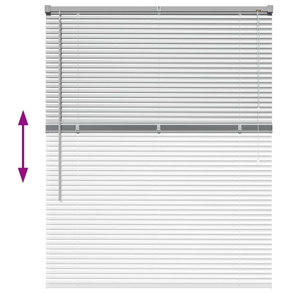 vidaXL Βενετσιάνικες Ρόδες Ασημί 130 x 105 εκ Αλουμίνιο