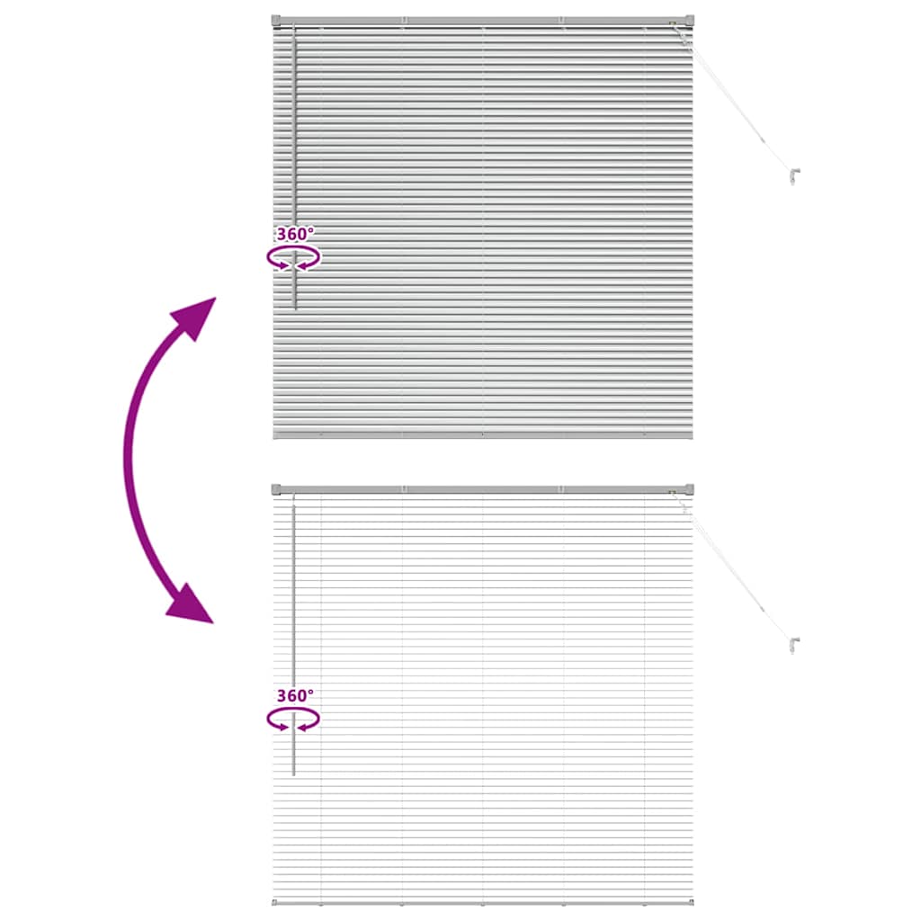 vidaXL Βενετσιάνικες Ρόδες Ασημί 130 x 125 εκ Αλουμίνιο