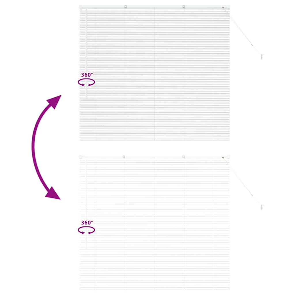 vidaXL Βενετσιάνικες Ρόδες Λευκό 130 x 150 cm Αλουμίνιο