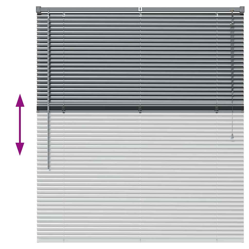 vidaXL Βενετσιάνικη Σκίαση Σκούρο Γκρι 130 x 120 εκ 25 χιλ. Αλουμίνιο