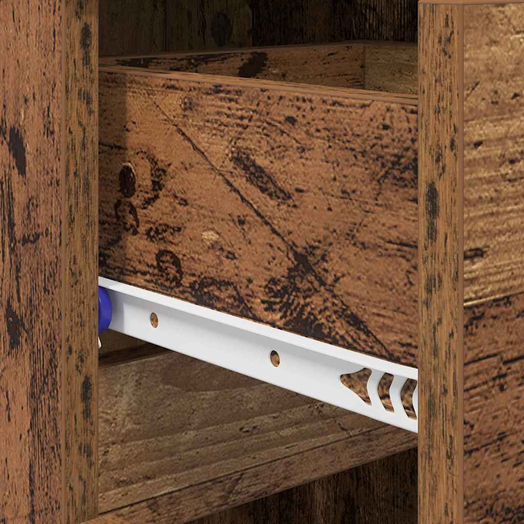 vidaXL Ντουλάπα Παπουτσιών με συρτάρι Παλιό ξύλο 100,5 x 28 x 100 εκ
