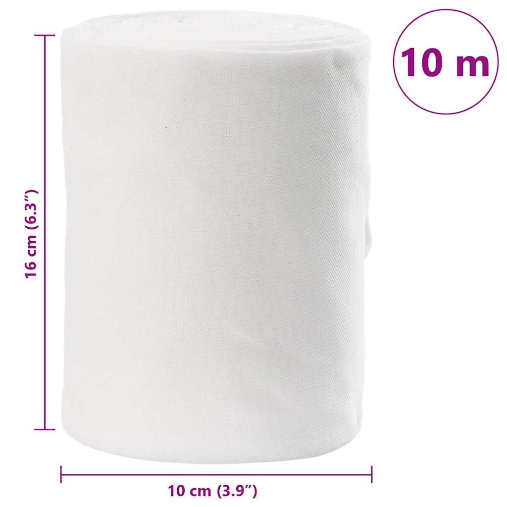 vidaXL Ρολό Υφάσματος Χειροτεχνίας - Λευκό Μη υφαντό ύφασμα Μεγάλο
