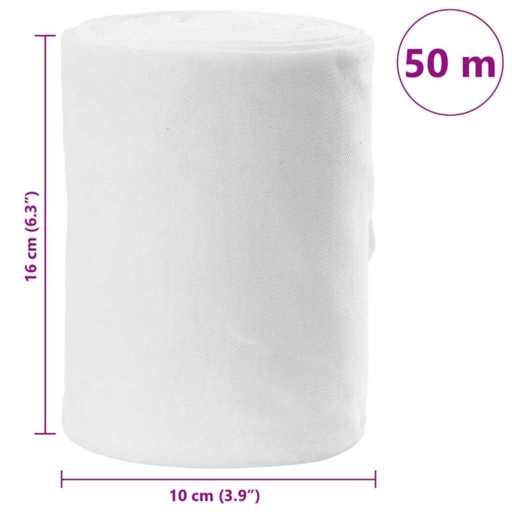 vidaXL Σωλήνας Αποχέτευσης Λευκό 16 x 5000 εκ. ύφασμα
