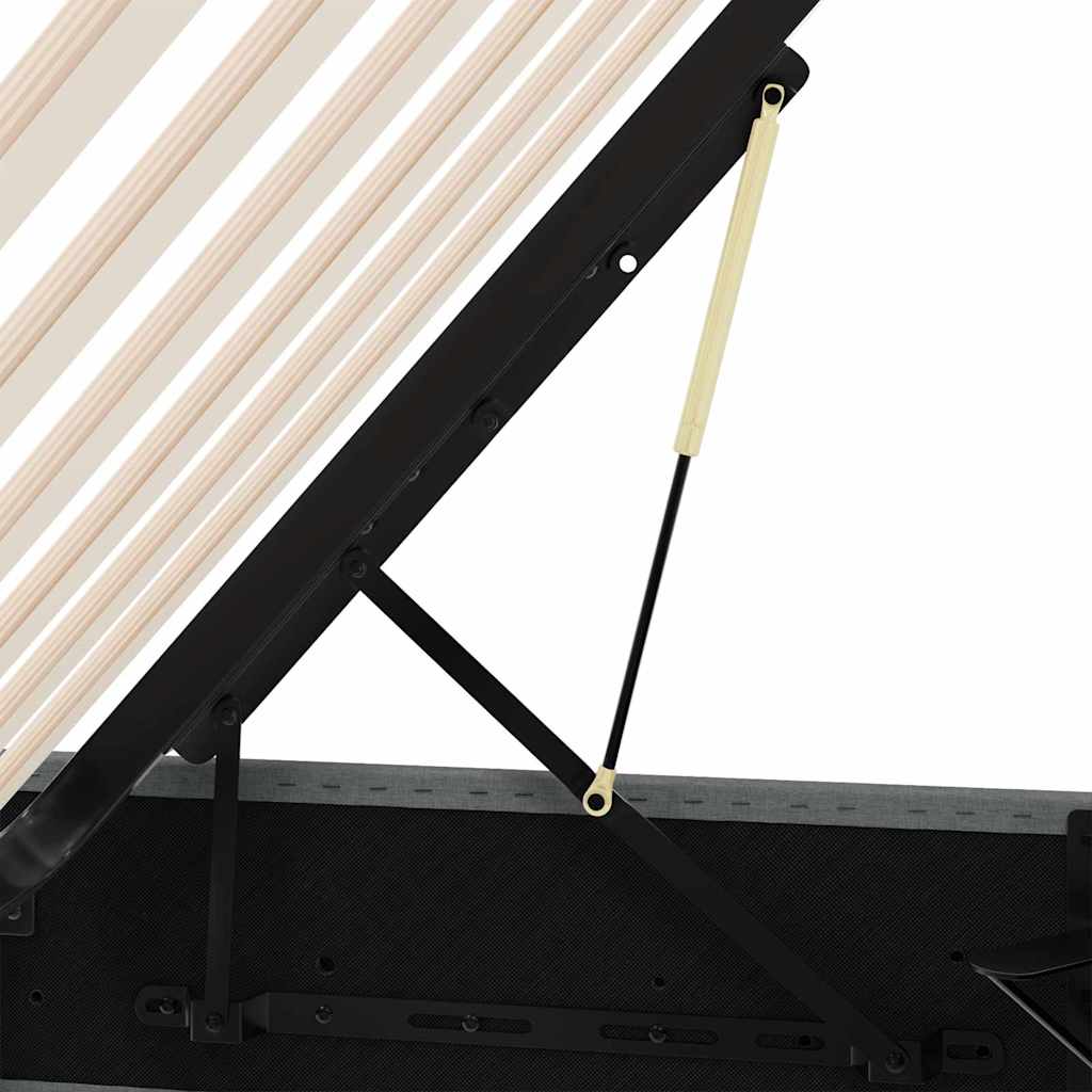 vidaXL Κρεβάτι Αποθήκης Σκούρο Γκρι 100 x 203 εκ. Ύφασμα