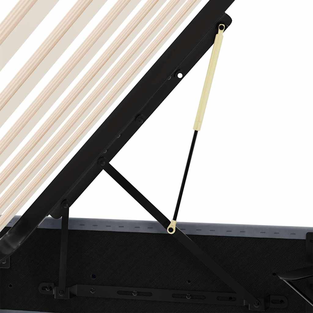 vidaXL Κρεβάτι Αποθήκης Σκούρο Γκρι 100 x 190 cm Βελούδο