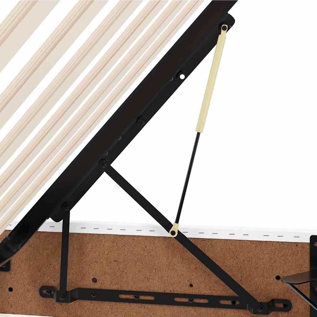 vidaXL Κρεβάτι Αποθήκης Καθαρό Λευκό 140 x 200 cm Τεχνητό Δέρμα