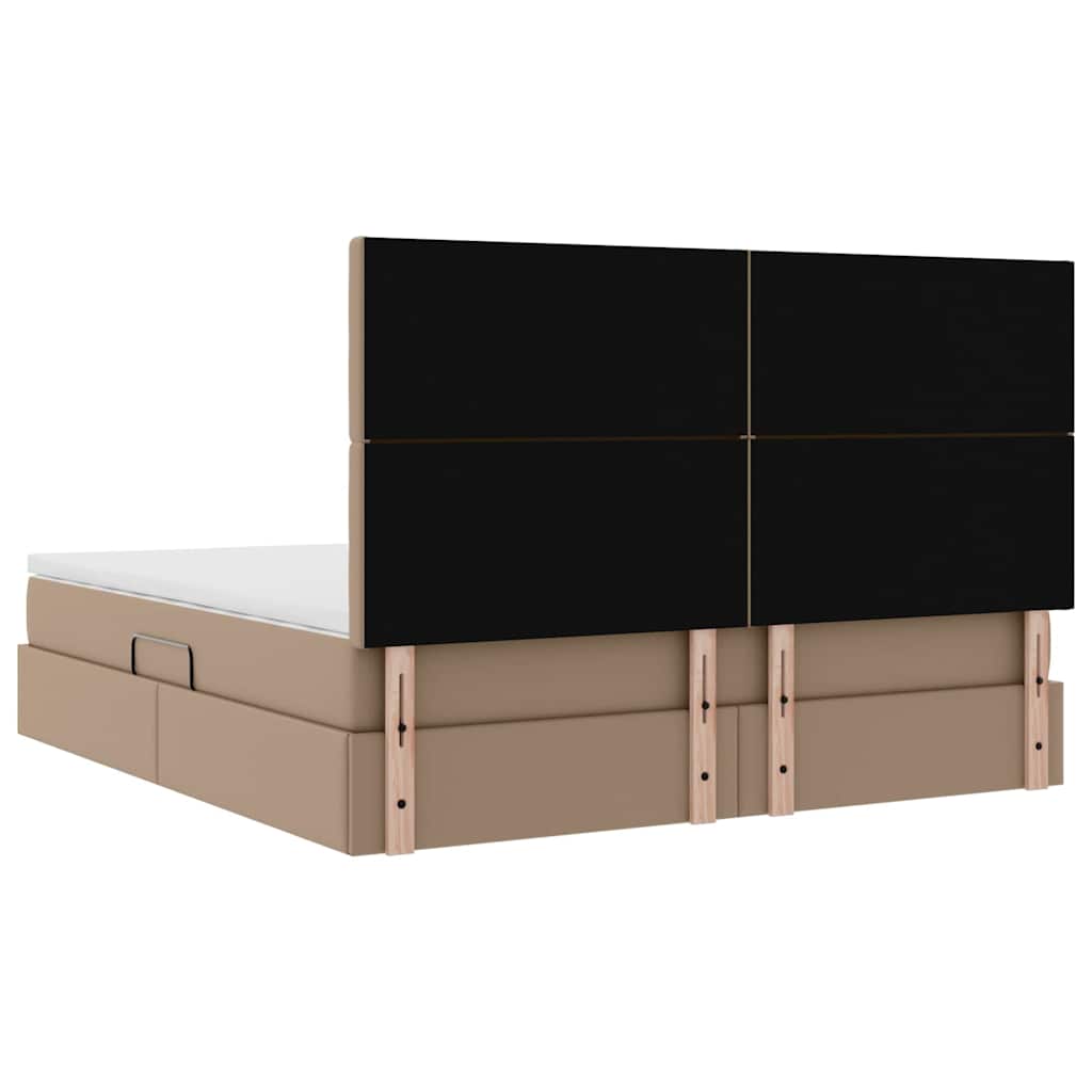 vidaXL Κρεβάτι Αποθήκης Καπουτσίνο 180 x 200 cm Τεχνητό Δέρμα