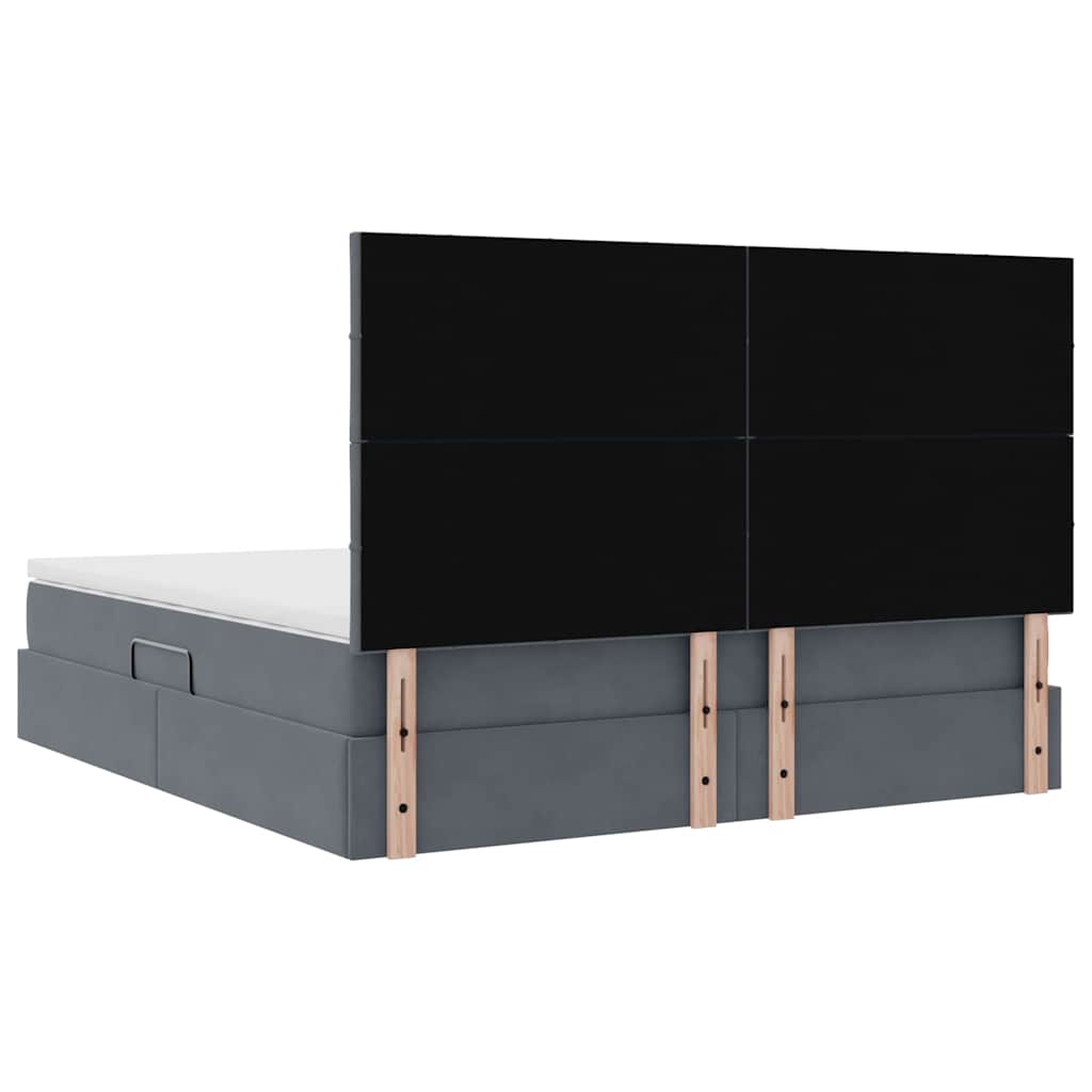 vidaXL Κρεβάτι με αποθηκευτικό χώρο και στρώμα 180 x 200 cm Βελούδο