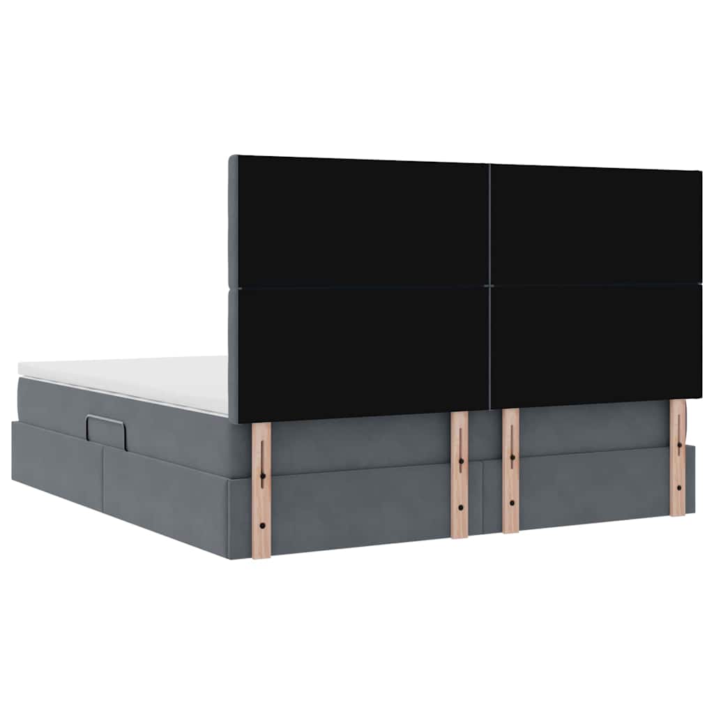 vidaXL Κρεβάτι με αποθηκευτικό χώρο και στρώμα 160 x 200 cm Βελούδο