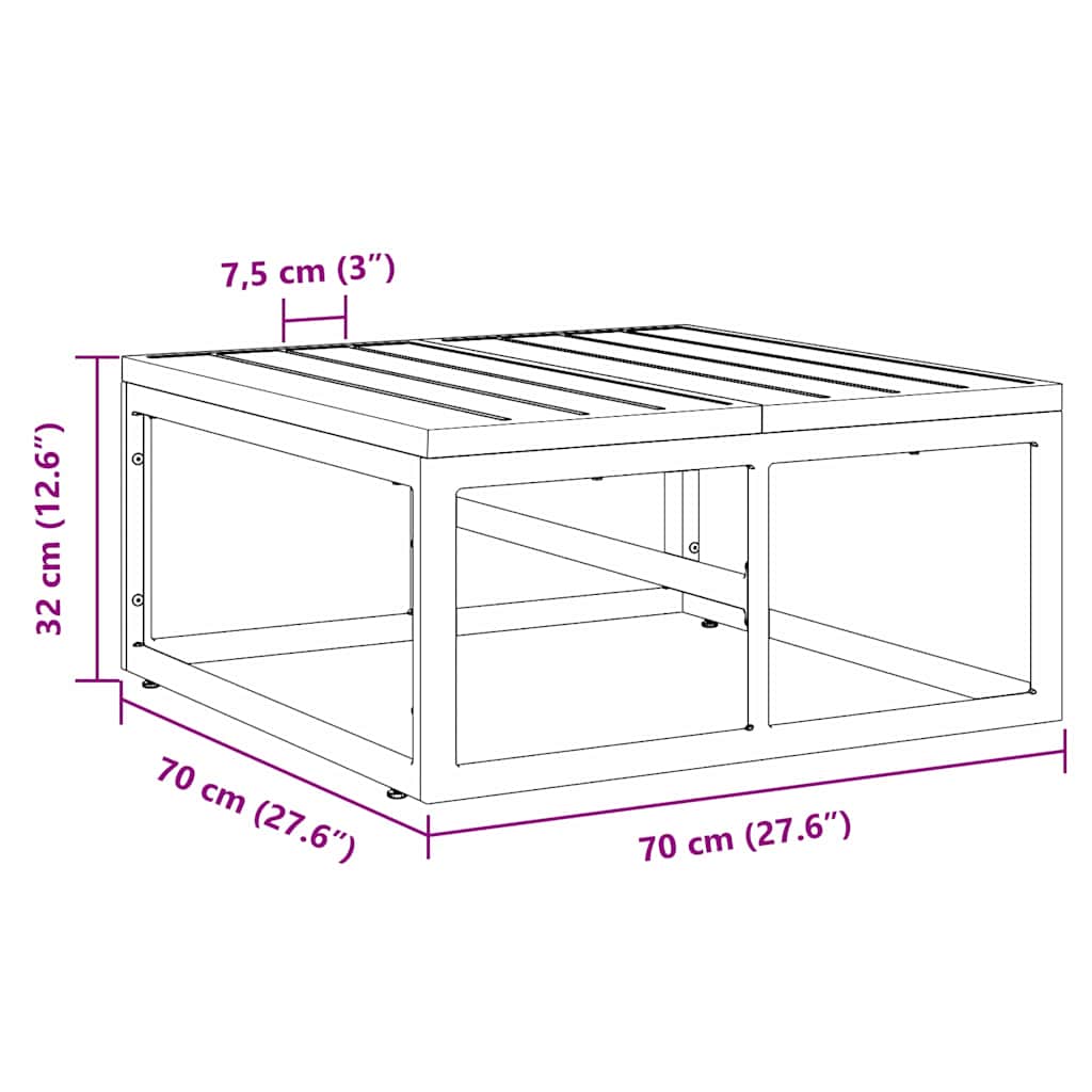 vidaXL Εξωτερικά Έπιπλα Μαύρο Αλουμίνιο