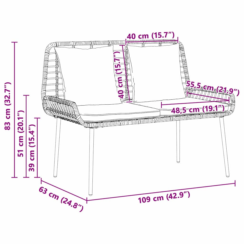 vidaXL Σέτ φαγητού για κήπο 3 pcs Μαύρο και Ανθρακί