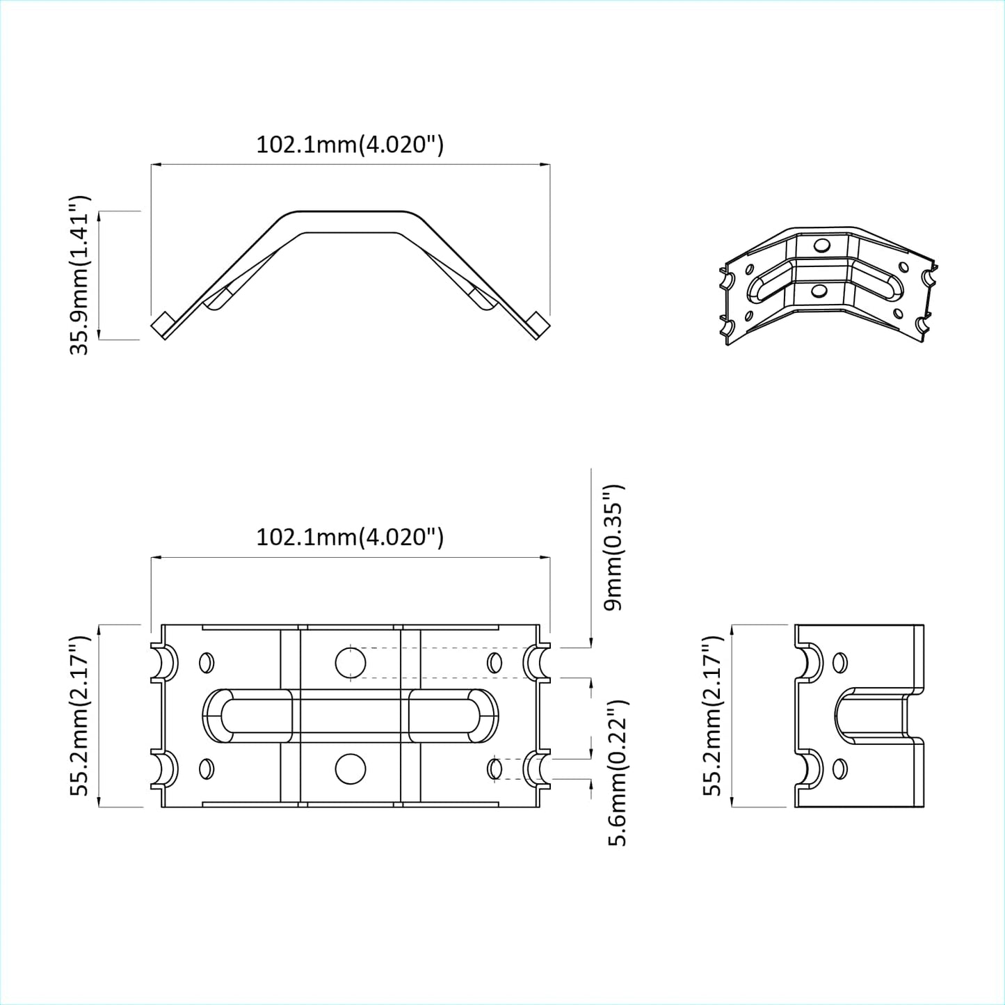 vidaXL Βραχίονας 12 pcs Επικαλυμμένο με ψευδάργυρο 106 x 55 x 1,5mm