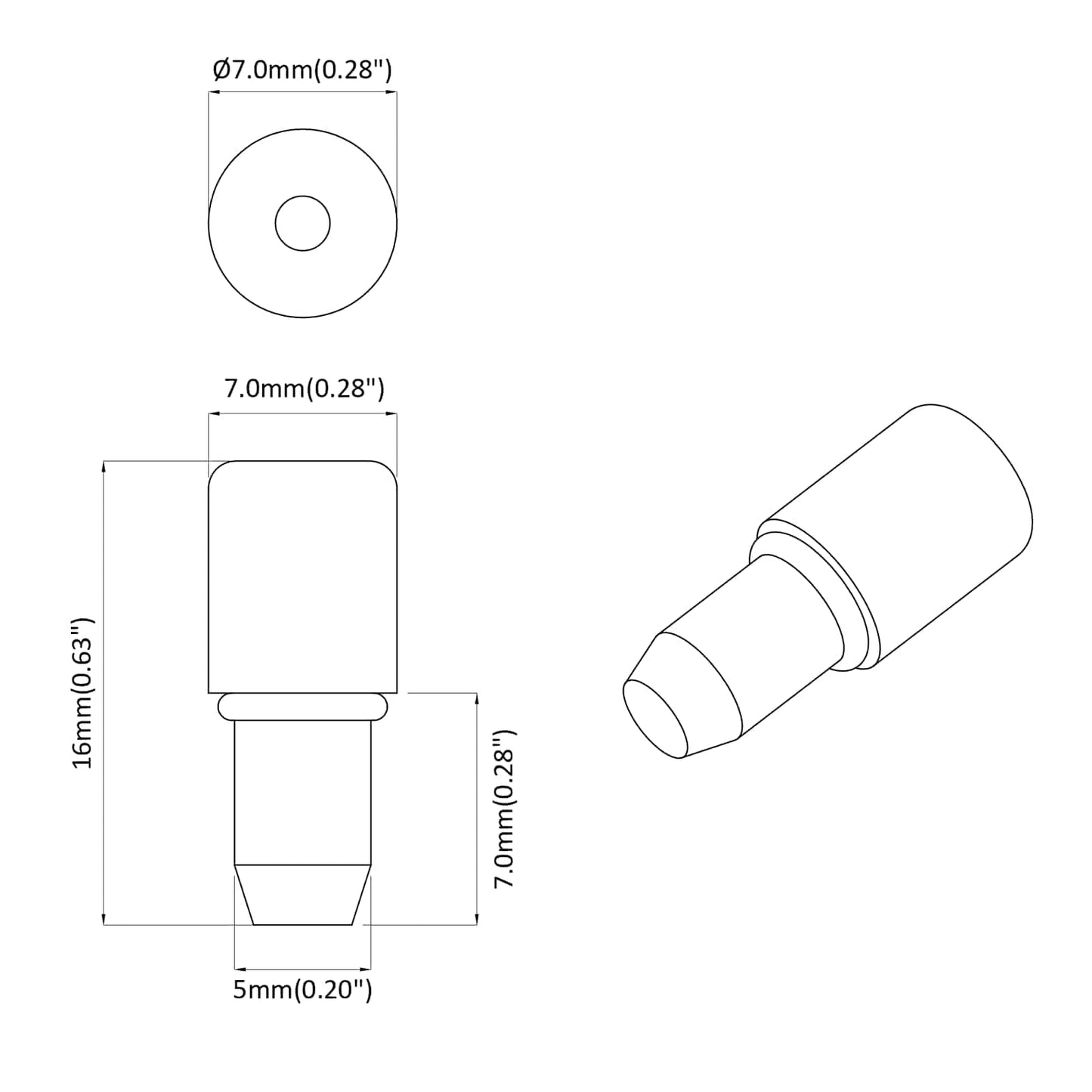 vidaXL Στήριγμα Ραφιού 2 pcs Ασημί 7 x 16 mm Σίδερο
