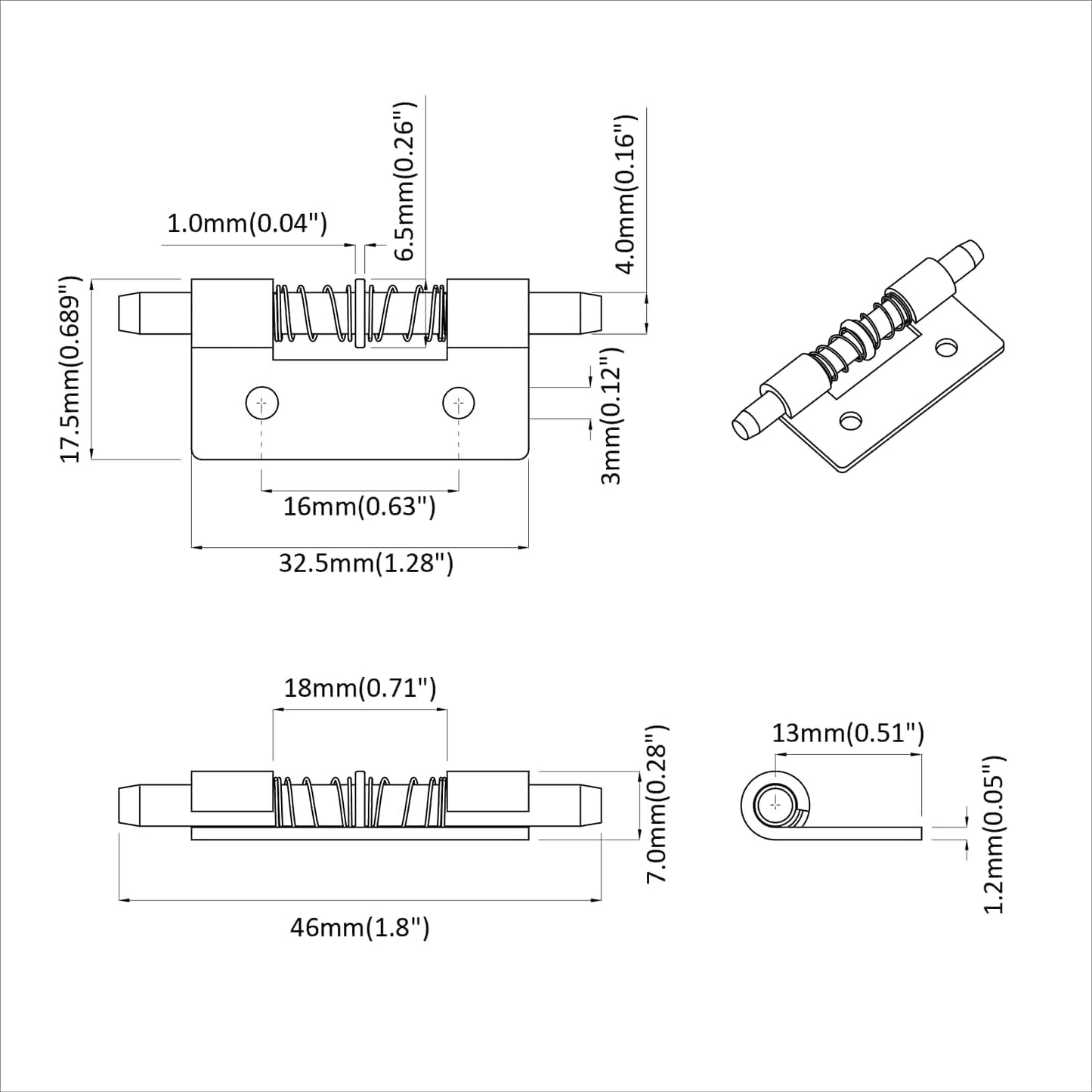vidaXL Κλείστρο 2 pcs Ασημί 46 x 17 x 1,2 mm Ατσάλι