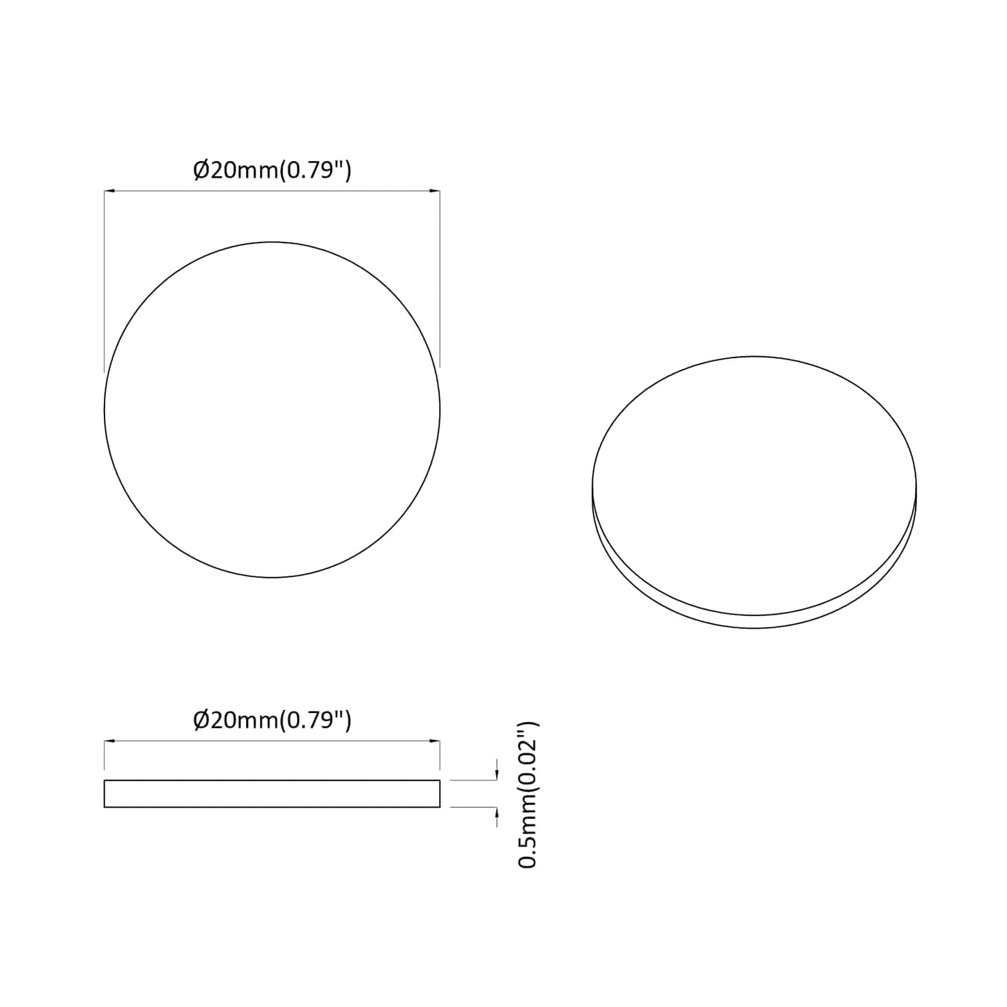 vidaXL Αυτοκόλλητη Κάλυψη Βιδών 12 pcs Γκρίζο Σονομα Ø 20 x 0,5 mm