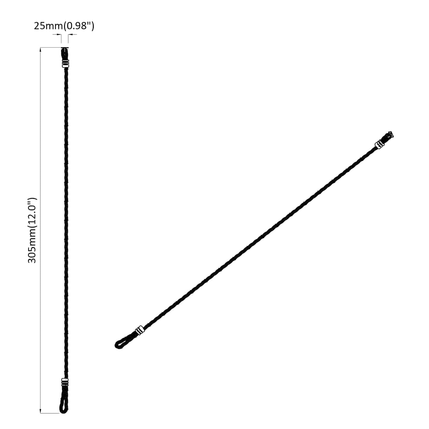 vidaXL Σκοινί Αναρρίχησης Καφέ 305 cm Νάιλον