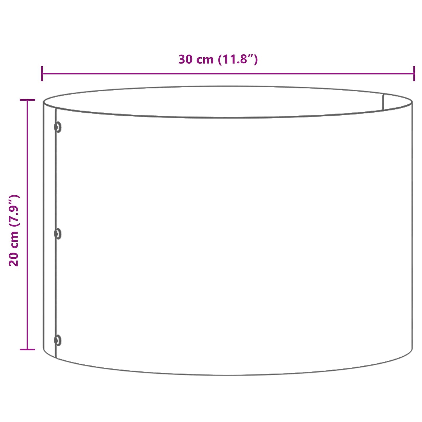 vidaXL Δακτύλιος γλάστρας 5 pcs Καφέ 30 x 30 x 20 cm