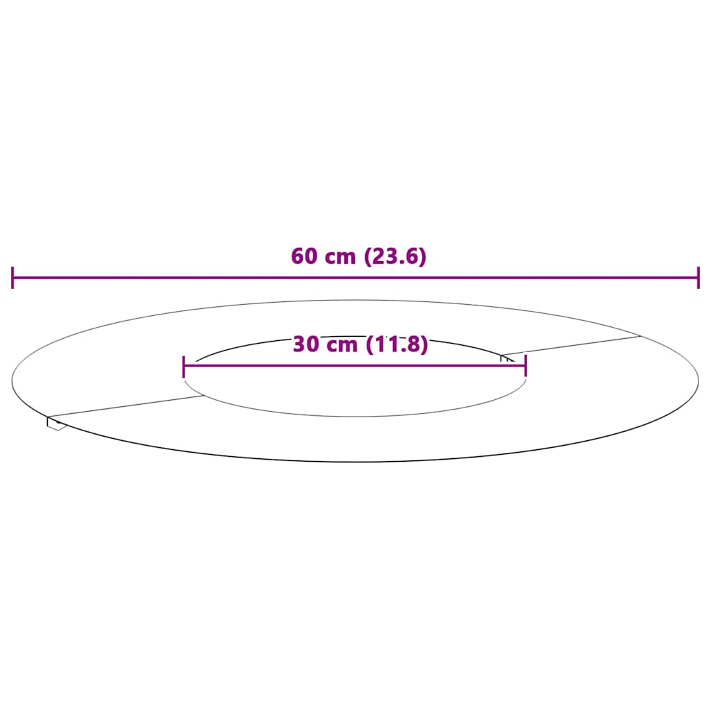 vidaXL κατάλληλο για δαχτυλίδι επίπεδου δέντρου Ανθρακί Ø30 / 60 εκ.